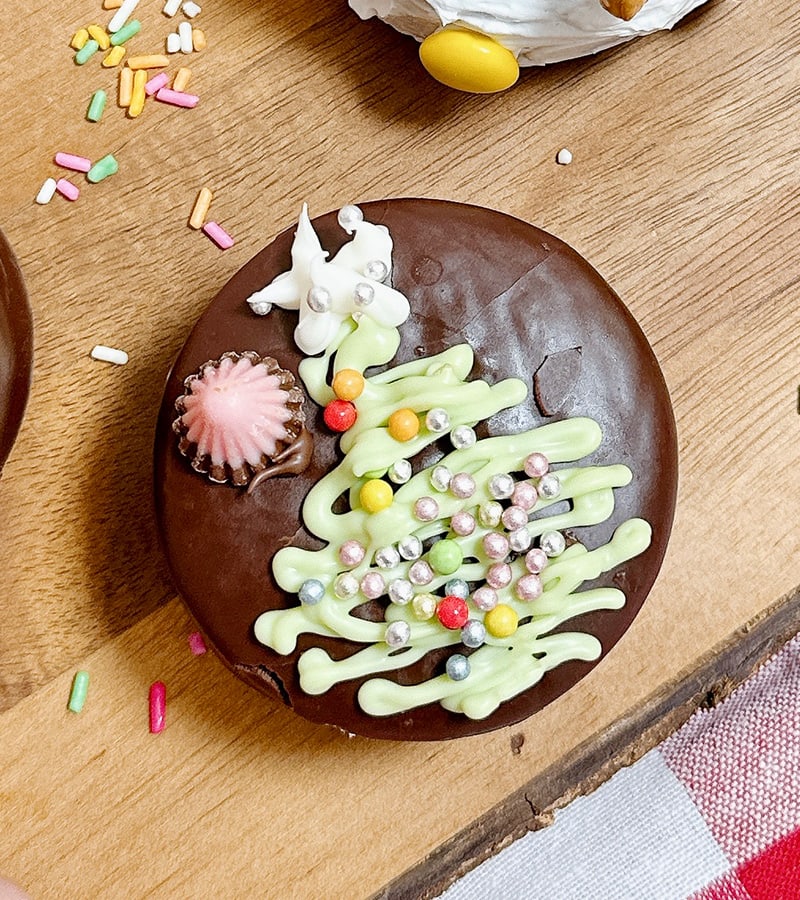 ロッテ生チョコパイを使ったクリスマスツリーケーキ