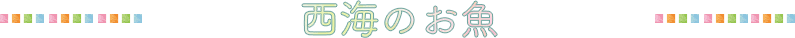 西海のお魚