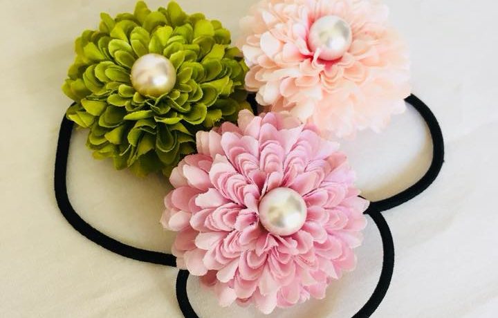 フラワーヘアゴム作り(500円~)