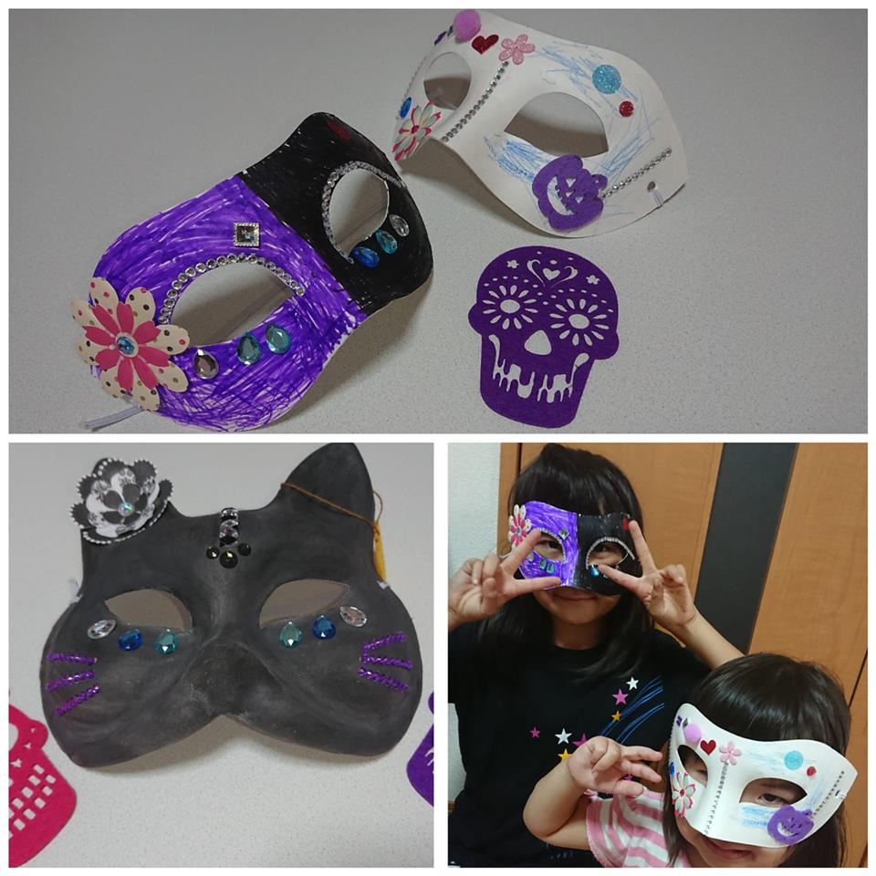 ハロウィンマスカレードマスク作り