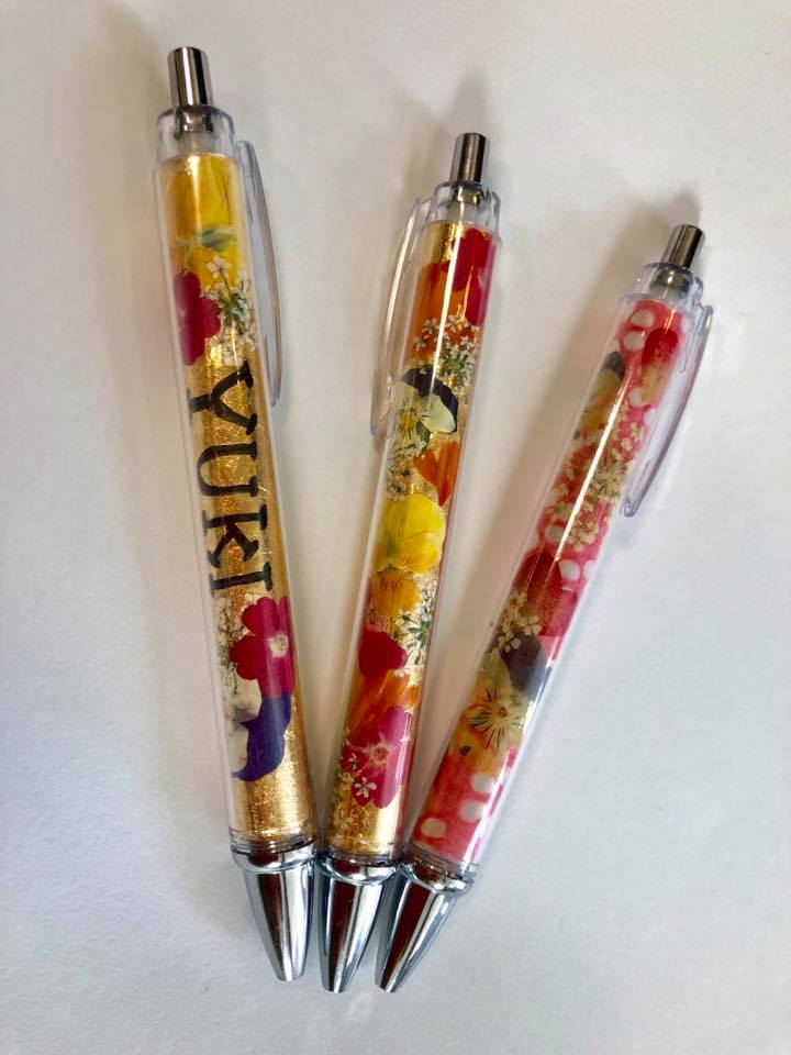 お花でオリジナルボールペン作り