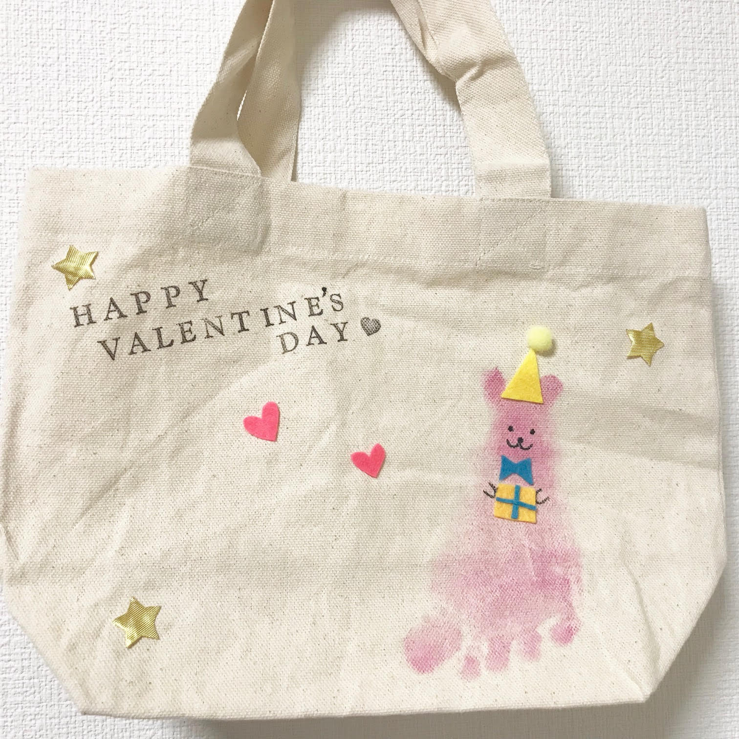 バレンタインに贈る手形足形アート
