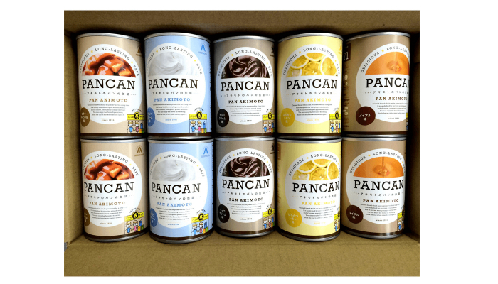 プレゼント 焼きたてのおいしさが続く防災備蓄パン アキモトのパンの缶詰レギュラー5種セット ママノワ