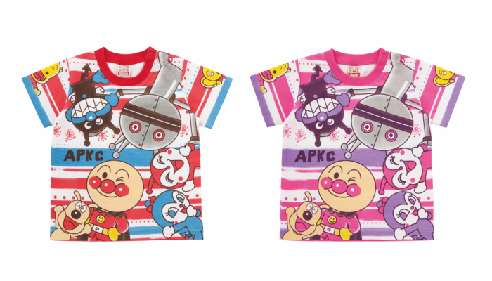 プレゼント！大好きなアンパンマンといつもいっしょ♪「アンパンマン　カラフルボーダーTシャツ90cm」