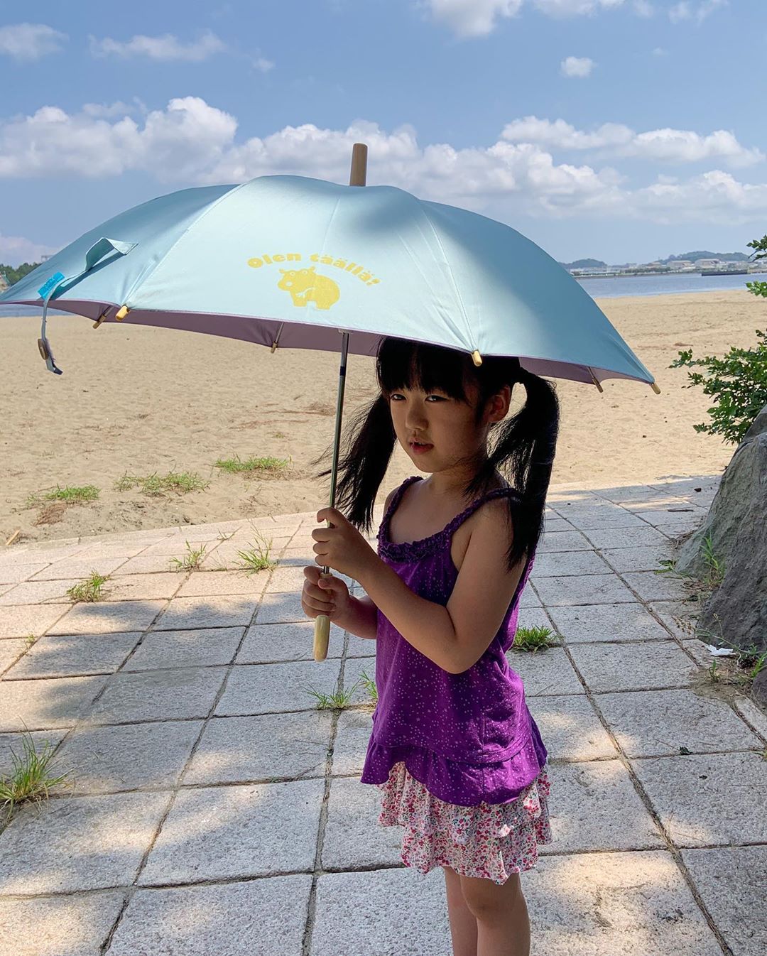 日傘でソーシャルディスタンス！「kukka hippo子ども日傘」モニターママの口コミ！ | ママノワ