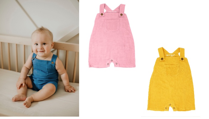 赤ちゃんのデリケートな肌にやさしいオーガニックコットンでお仕立て♪L’ovedbaby「Muslin Overall」のモニター募集！