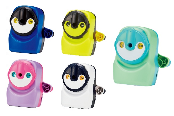 プレゼント！最速3秒で*削れる♪子どもでも軽く回せて扱いやすい「鉛筆けずり　トガロ（ブルー、ホワイト、パープル、ミントグリーン、蛍光イエロー）」