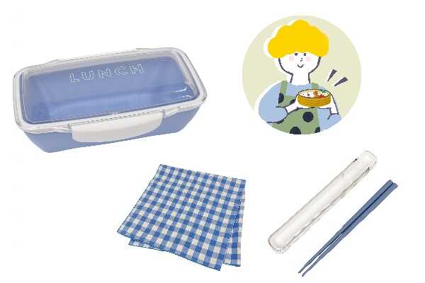 プレゼント！time for LUNCH「ドーム1段ランチボックス」「箸＆ケース」「ランチクロス」のセット
