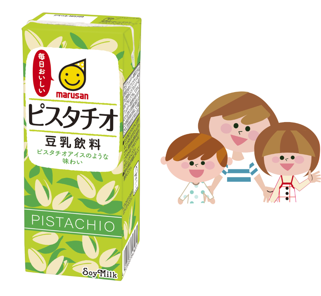 プレゼント！人気のピスタチオがドリンクに♪新商品「豆乳飲料 ピスタチオ 200ml」1箱24本入り
