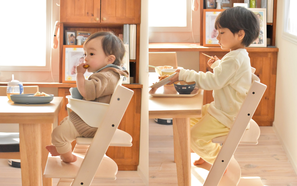 小さな赤ちゃんも家族の食卓に♪成長に合わせて使える「トリップ トラップ ハイチェアとベビーセット」の口コミ！
