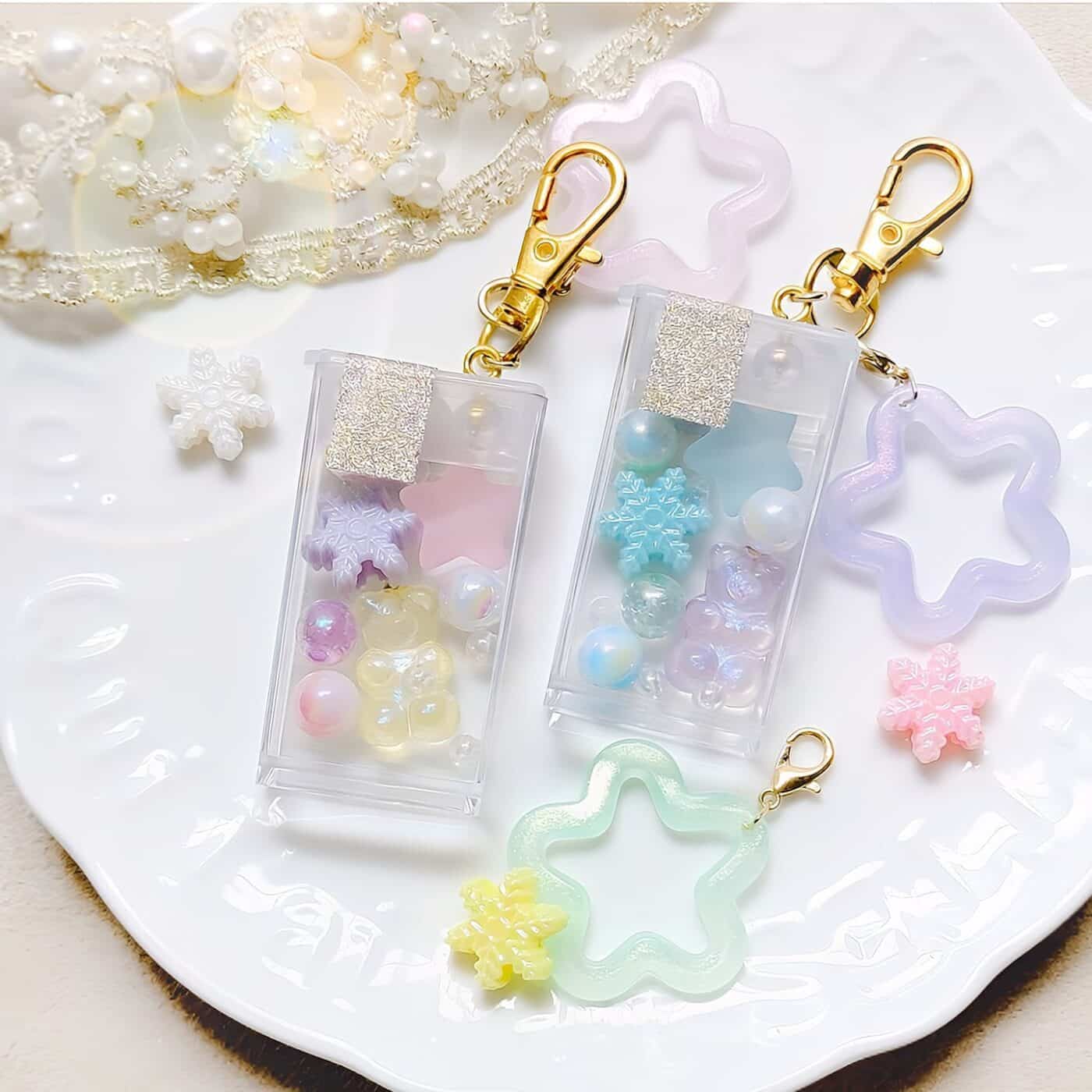④お菓子ボトル風キーホルダー作り♪