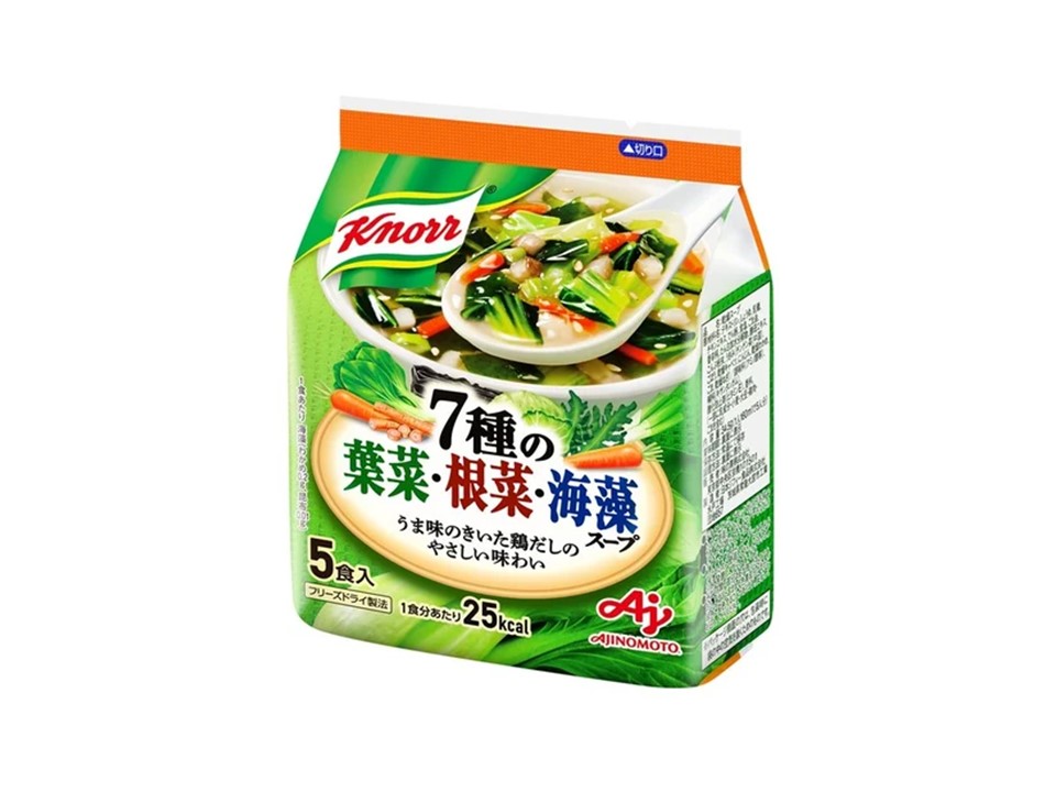「クノール®」7種の葉菜・根菜・海藻スープ（5食入袋）　