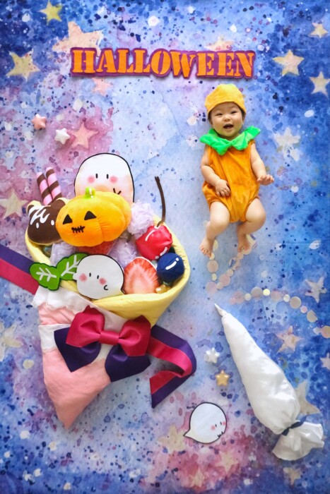 ⑤ハロウィンおひるねアート