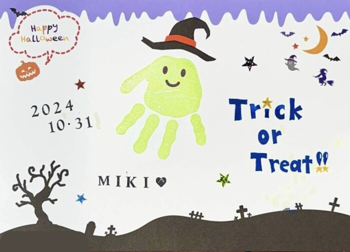 ⑦ハロウィン手形足形アート体験(by 株式会社育児のミカタ＆一般社団法人日本ふれあい育児協会)