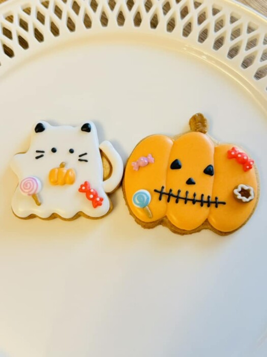 ①ハロウィンアイシングクッキー作り