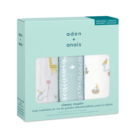 aden+anais　ウォッシュクロス/イヤーオブザスネイク/3枚 